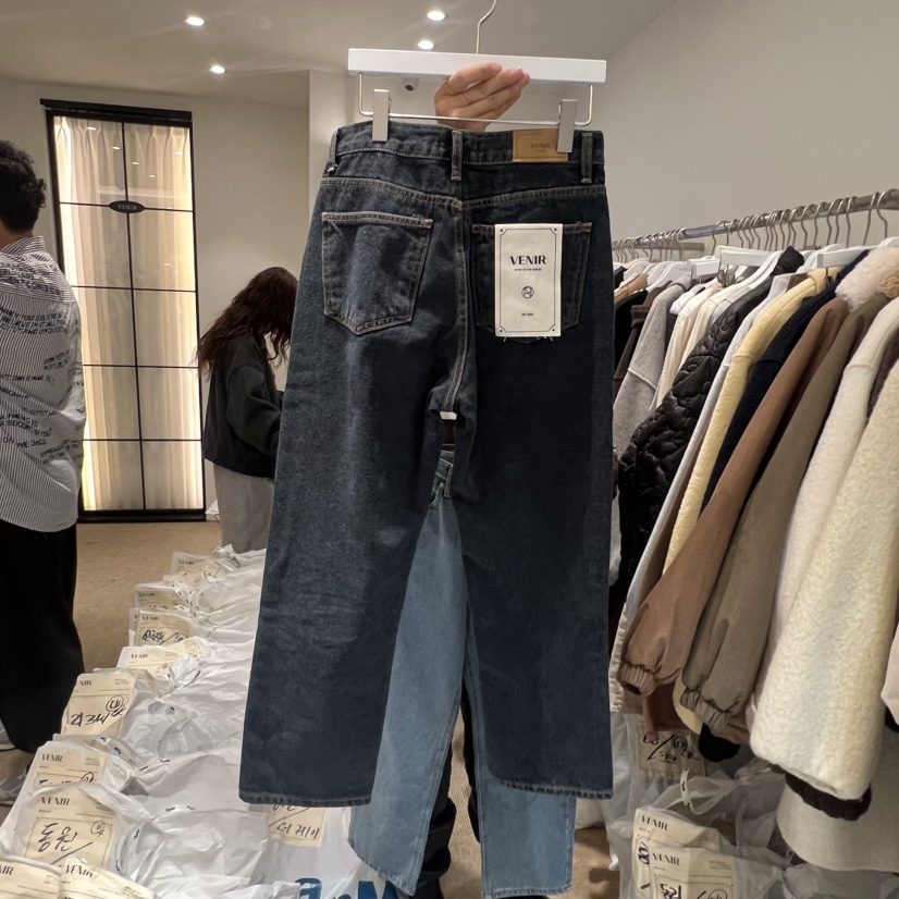 VENIR-a東大門㊣直郵女士新款休閑時尚熱賣職業牛仔褲拉絨VENIR-a牛仔褲