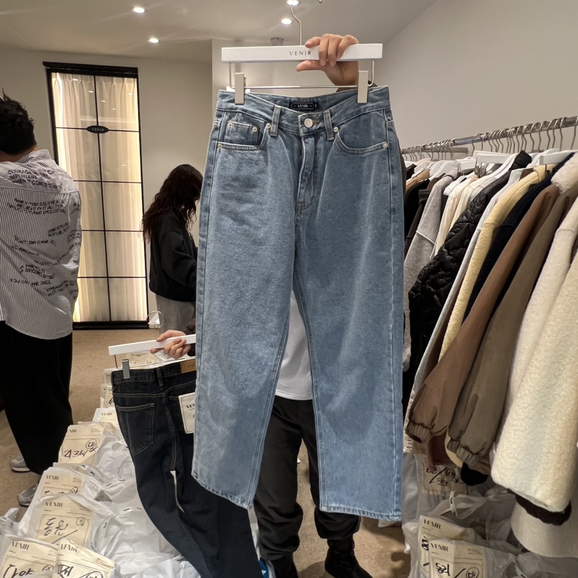 VENIR-a東大門㊣直郵女士新款休閑時尚熱賣職業牛仔褲拉絨VENIR-a牛仔褲圖色2