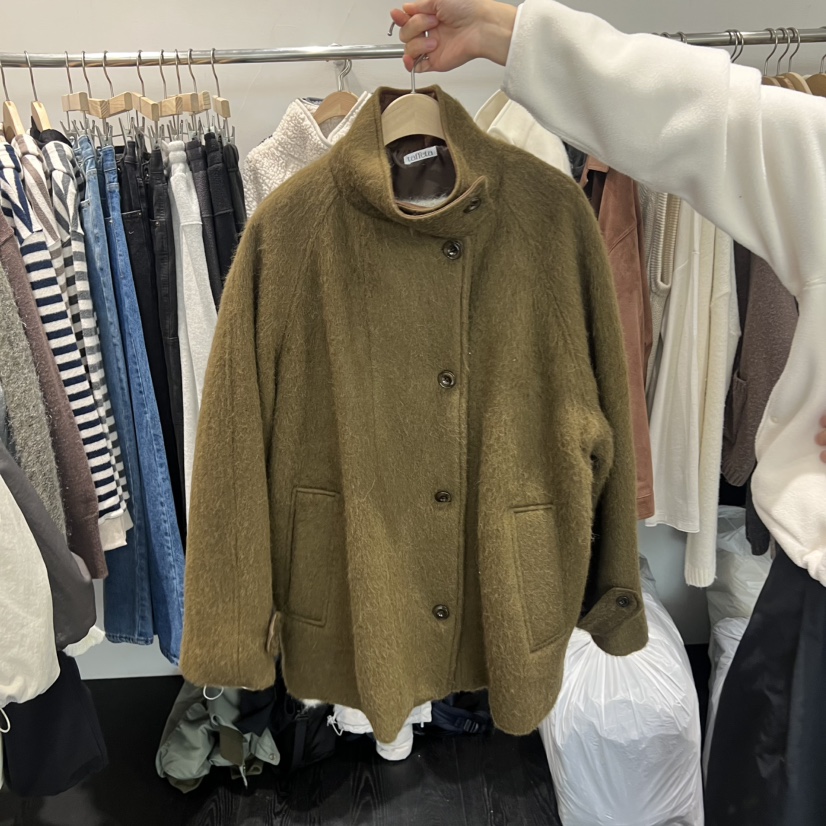 TAFFETA韓國直郵㊣女士新款真品人氣時尚推薦職業短款大衣羊駝TAFFETA短款大衣圖色1