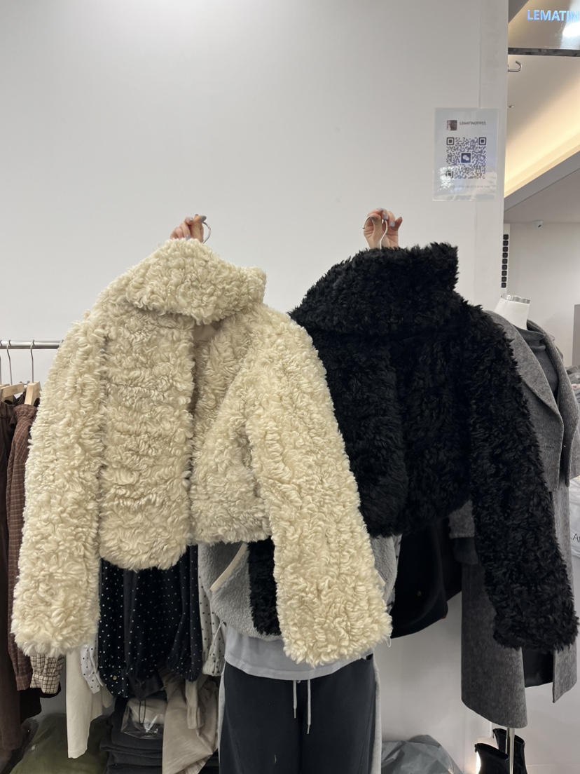 LEMATIN韓國代購㊣女裝新款真品職業人氣25秋冬夾克短款圍巾LEMATIN夾克