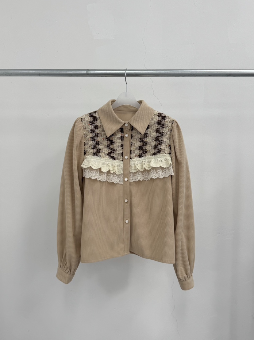 MOSMOS韓國代購㊣女士新款熱賣真品25秋冬職業推薦襯衫蕾絲衫MOSMOS襯衫/蕾絲衫圖色1