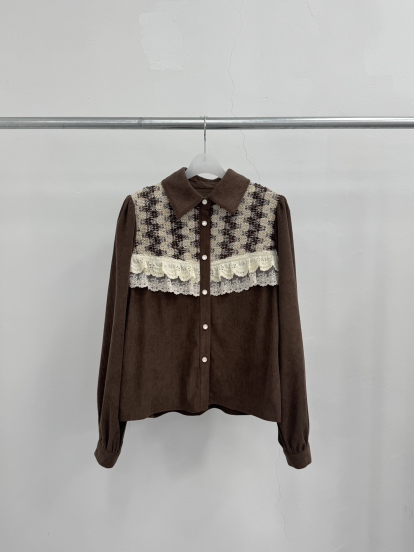 MOSMOS韓國代購㊣女士新款熱賣真品25秋冬職業推薦襯衫蕾絲衫MOSMOS襯衫/蕾絲衫圖色2