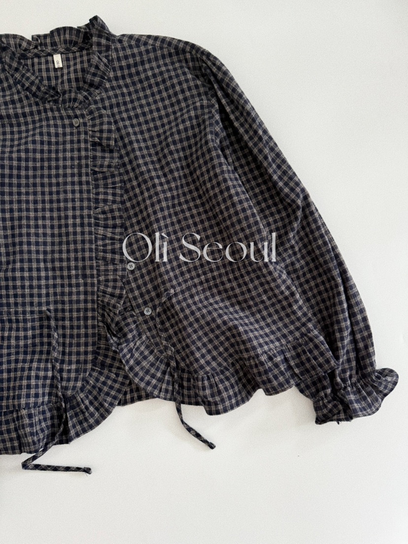 OLI SEOUL東大門㊣實拍女裝新品人氣休閑職業25秋冬襯衫蕾絲衫OLI SEOUL襯衫/蕾絲衫