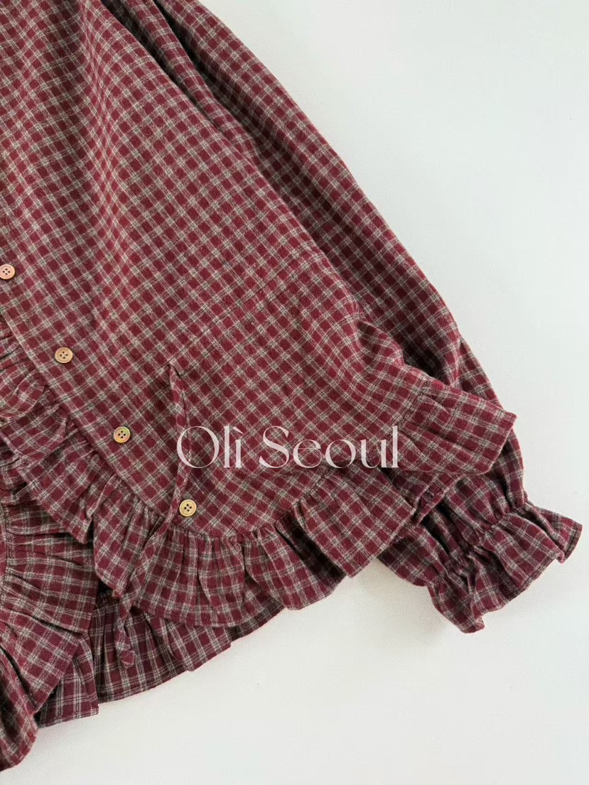 OLI SEOUL東大門㊣實拍女裝新品人氣休閑職業25秋冬襯衫蕾絲衫OLI SEOUL襯衫/蕾絲衫