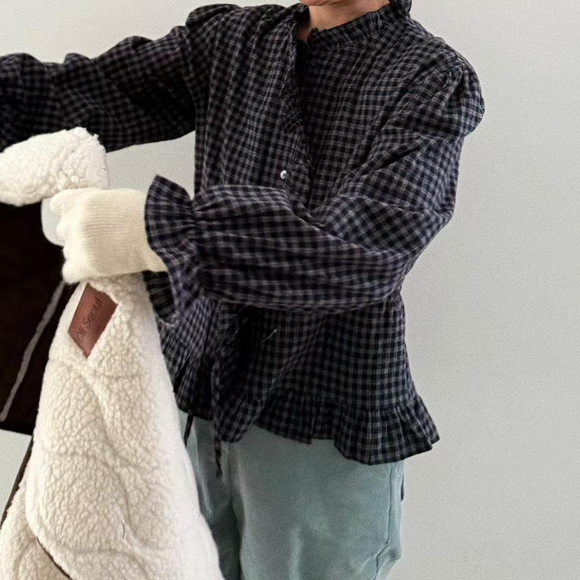 OLI SEOUL東大門㊣實拍女裝新品人氣休閑職業25秋冬襯衫蕾絲衫OLI SEOUL襯衫/蕾絲衫