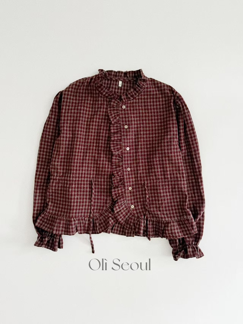 OLI SEOUL東大門㊣實拍女裝新品人氣休閑職業25秋冬襯衫蕾絲衫OLI SEOUL襯衫/蕾絲衫圖色1