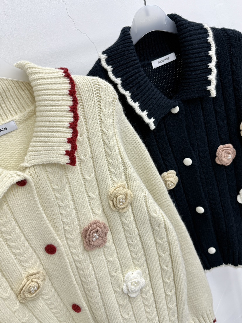 MOSMOS東大門㊣實拍女裝新品真品人氣時尚熱賣休閑25秋冬針織衫MOSMOS針織衫