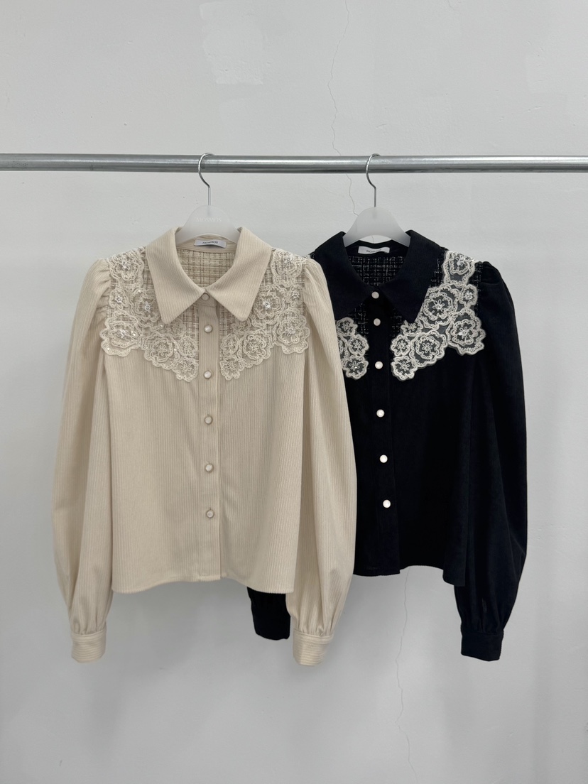 MOSMOS東大門㊣直郵女裝新品推薦25秋冬休閑真品襯衫蕾絲衫MOSMOS襯衫/蕾絲衫