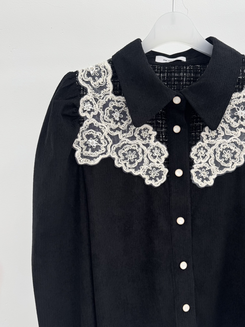 MOSMOS東大門㊣直郵女裝新品推薦25秋冬休閑真品襯衫蕾絲衫MOSMOS襯衫/蕾絲衫