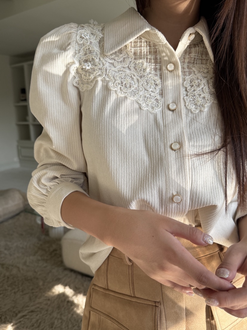 MOSMOS東大門㊣直郵女裝新品推薦25秋冬休閑真品襯衫蕾絲衫MOSMOS襯衫/蕾絲衫