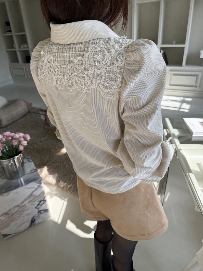 MOSMOS東大門㊣直郵女裝新品推薦25秋冬休閑真品襯衫蕾絲衫MOSMOS襯衫/蕾絲衫