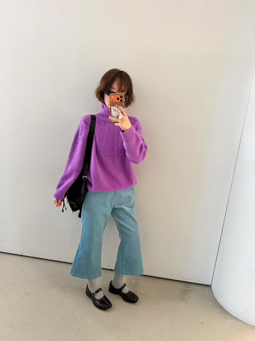 OLI SEOUL東大門㊣實拍女士新款時尚推薦熱賣休閑針織衫鏤空OLI SEOUL針織衫