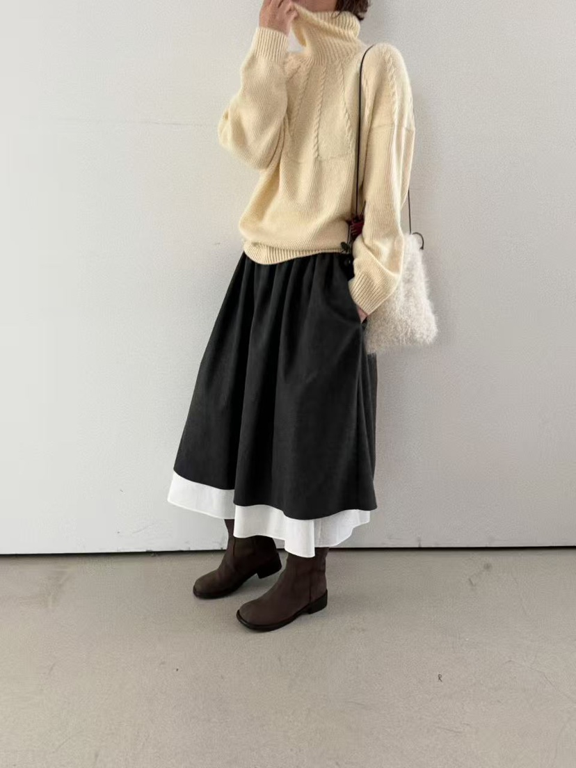 OLI SEOUL東大門㊣直郵女裝新品時尚人氣半身裙中短裙羊毛OLI SEOUL半身裙/中短裙