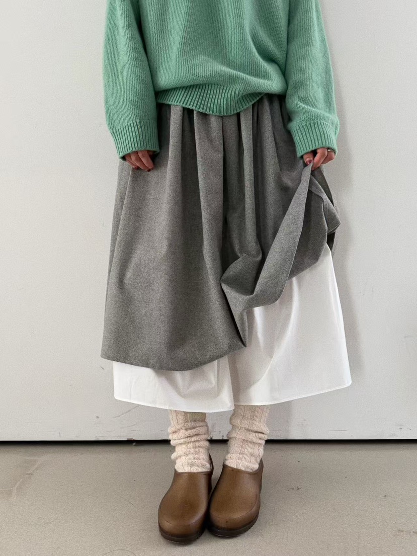 OLI SEOUL東大門㊣直郵女裝新品時尚人氣半身裙中短裙羊毛OLI SEOUL半身裙/中短裙