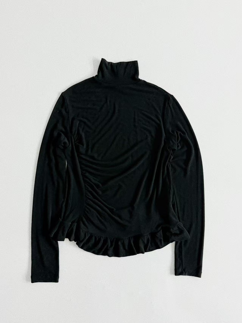 OLI SEOUL東大門㊣直郵女士新款時尚25秋冬休閑長袖T恤褶皺OLI SEOUL長袖T恤圖色4