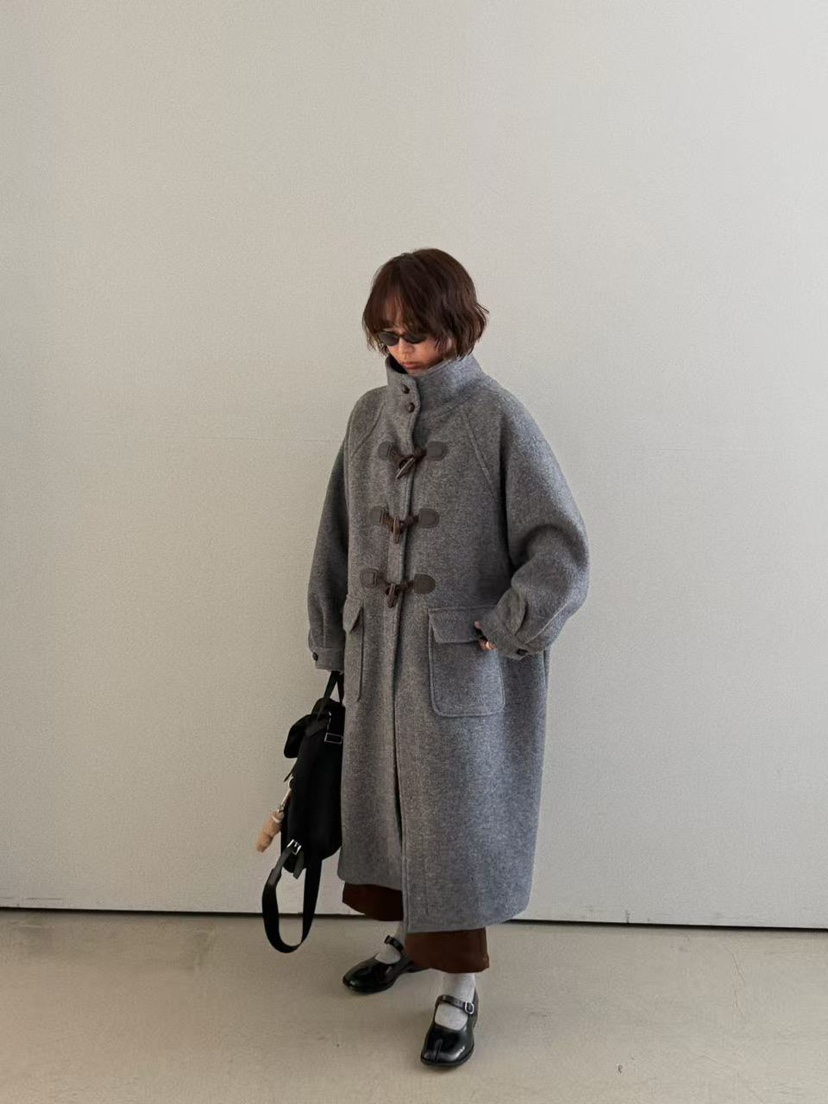 OLI SEOUL韓國代購㊣女士新款時尚推薦25秋冬熱賣中長款大衣OLI SEOUL中長款大衣