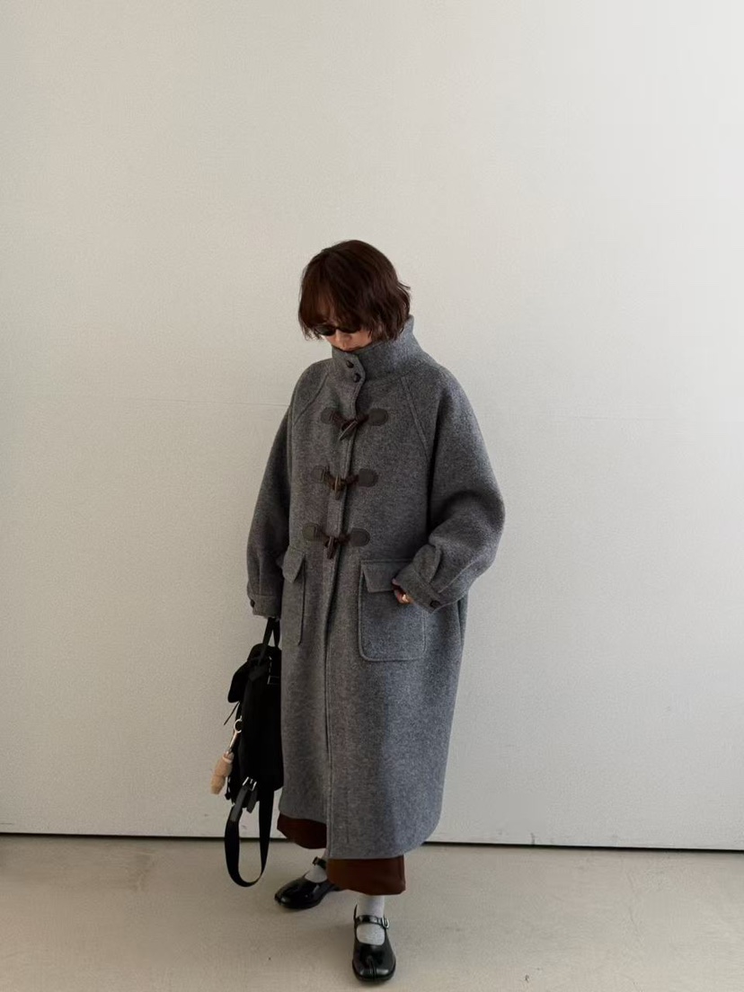 OLI SEOUL韓國代購㊣女士新款時尚推薦25秋冬熱賣中長款大衣OLI SEOUL中長款大衣