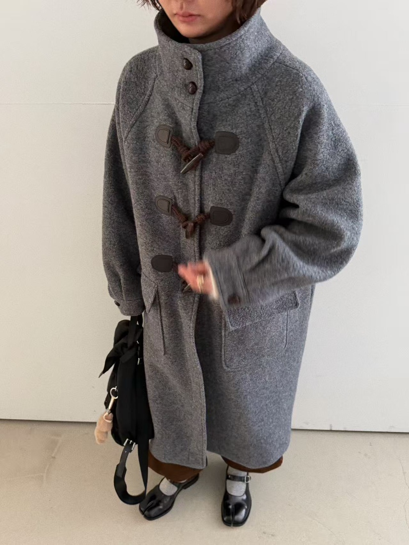 OLI SEOUL韓國代購㊣女士新款時尚推薦25秋冬熱賣中長款大衣OLI SEOUL中長款大衣