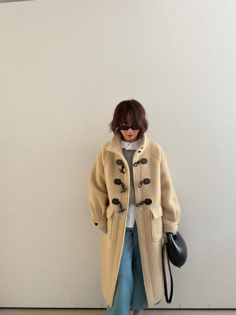 OLI SEOUL韓國代購㊣女士新款時尚推薦25秋冬熱賣中長款大衣OLI SEOUL中長款大衣