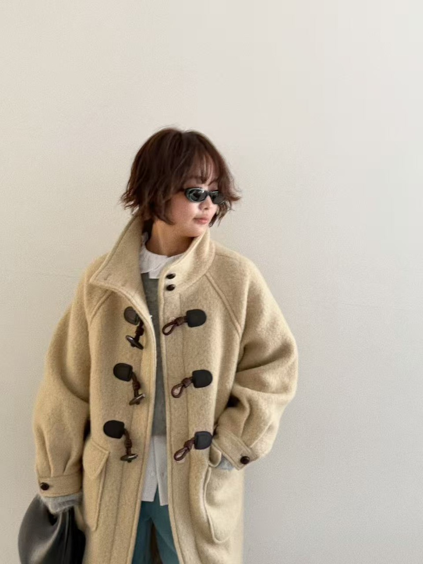 OLI SEOUL韓國代購㊣女士新款時尚推薦25秋冬熱賣中長款大衣OLI SEOUL中長款大衣