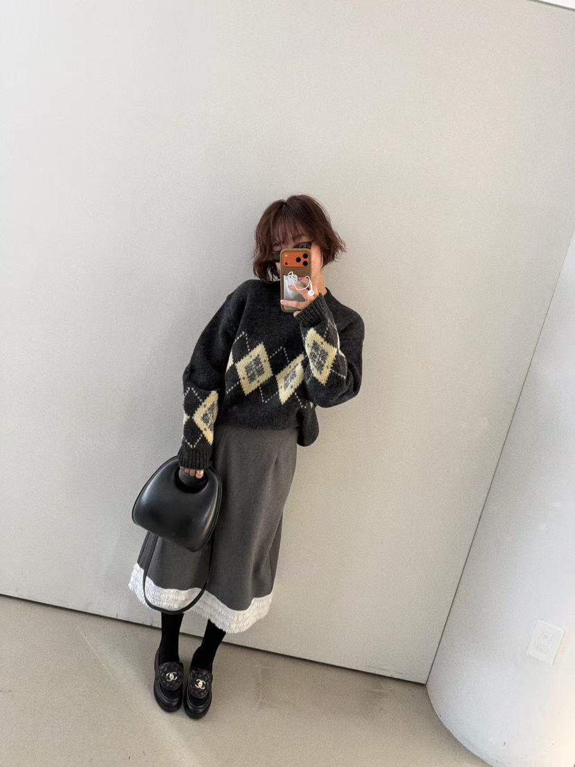 OLI SEOUL東大門㊣代購女士新款時尚推薦人氣25秋冬真品長裙OLI SEOUL長裙