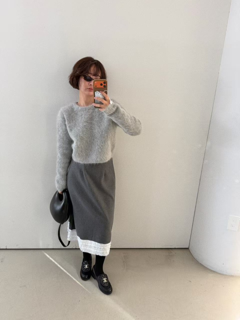 OLI SEOUL東大門㊣代購女士新款時尚推薦人氣25秋冬真品長裙OLI SEOUL長裙