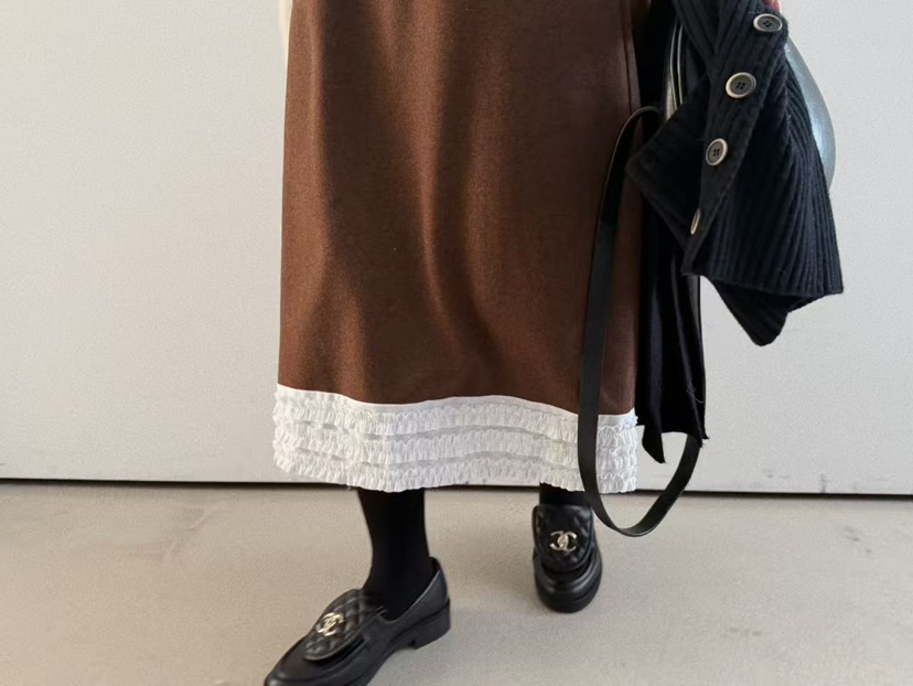 OLI SEOUL東大門㊣代購女士新款時尚推薦人氣25秋冬真品長裙OLI SEOUL長裙