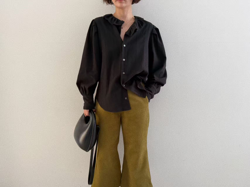 OLI SEOUL韓國直郵㊣女裝新款時尚推薦25秋冬職業襯衫蕾絲衫OLI SEOUL襯衫/蕾絲衫