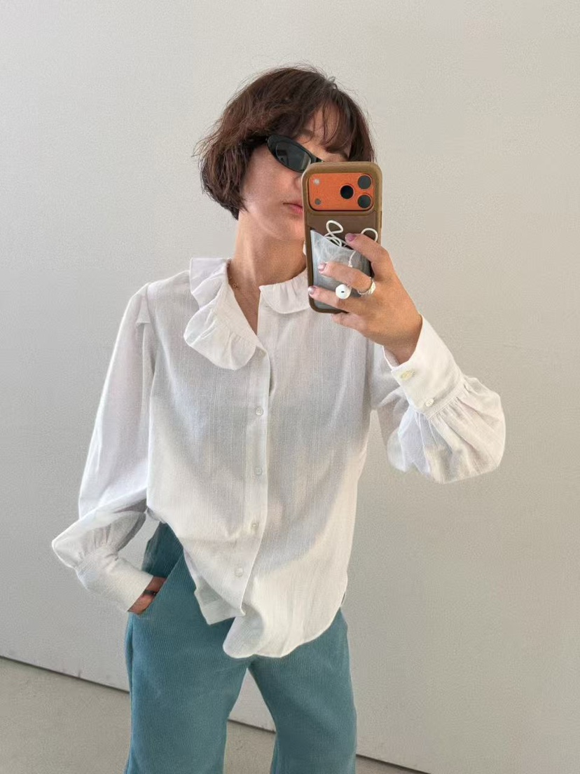 OLI SEOUL韓國直郵㊣女裝新款時尚推薦25秋冬職業襯衫蕾絲衫OLI SEOUL襯衫/蕾絲衫