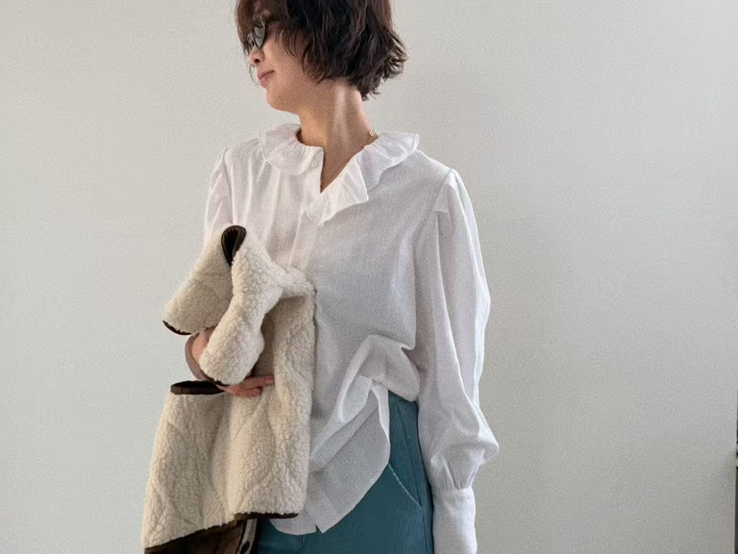 OLI SEOUL韓國直郵㊣女裝新款時尚推薦25秋冬職業襯衫蕾絲衫OLI SEOUL襯衫/蕾絲衫