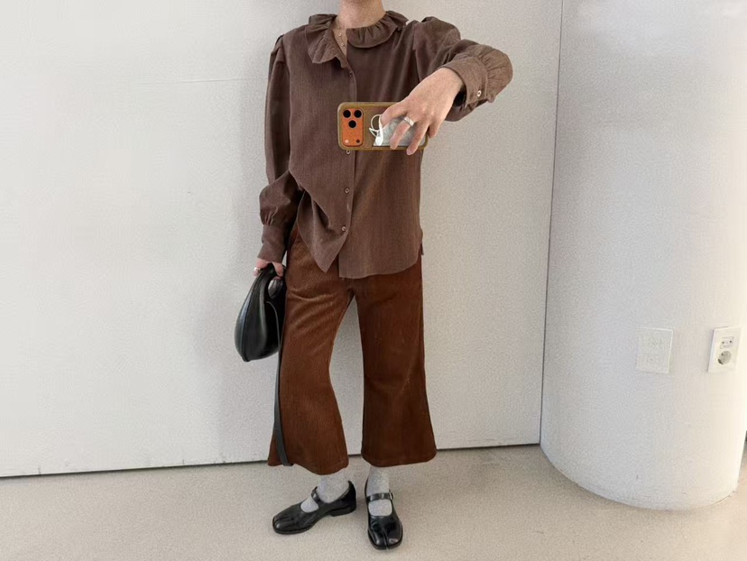 OLI SEOUL韓國直郵㊣女裝新款時尚推薦25秋冬職業襯衫蕾絲衫OLI SEOUL襯衫/蕾絲衫