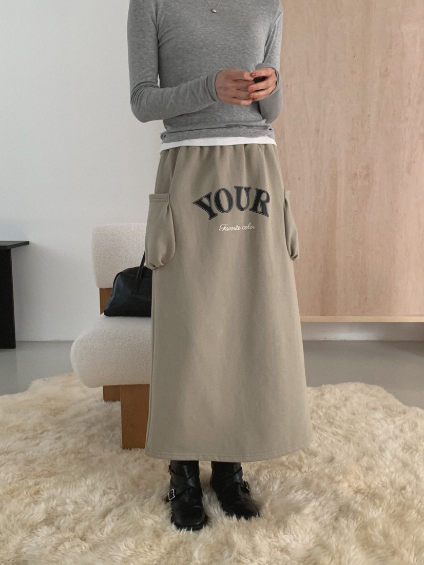 MOSMOS東大門㊣直郵女士新品職業時尚真品25秋冬推薦休閑長裙MOSMOS長裙