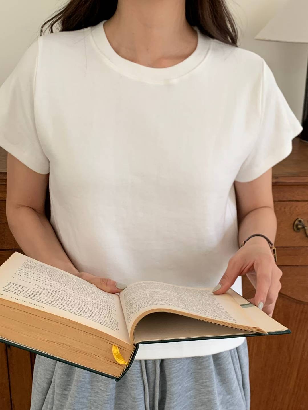 TDOUBLEJ韓國直郵㊣女士新款熱賣人氣時尚職業25秋冬推薦T恤TDOUBLEJT恤圖色1