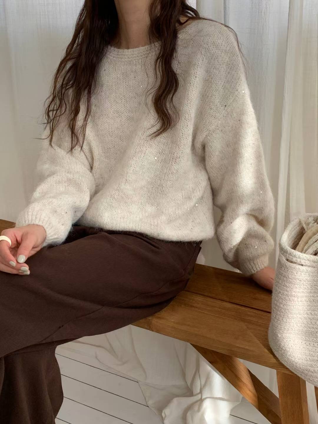 TDOUBLEJ東大門㊣實拍女裝新款人氣熱賣25秋冬職業推薦毛衣TDOUBLEJ毛衣圖色1