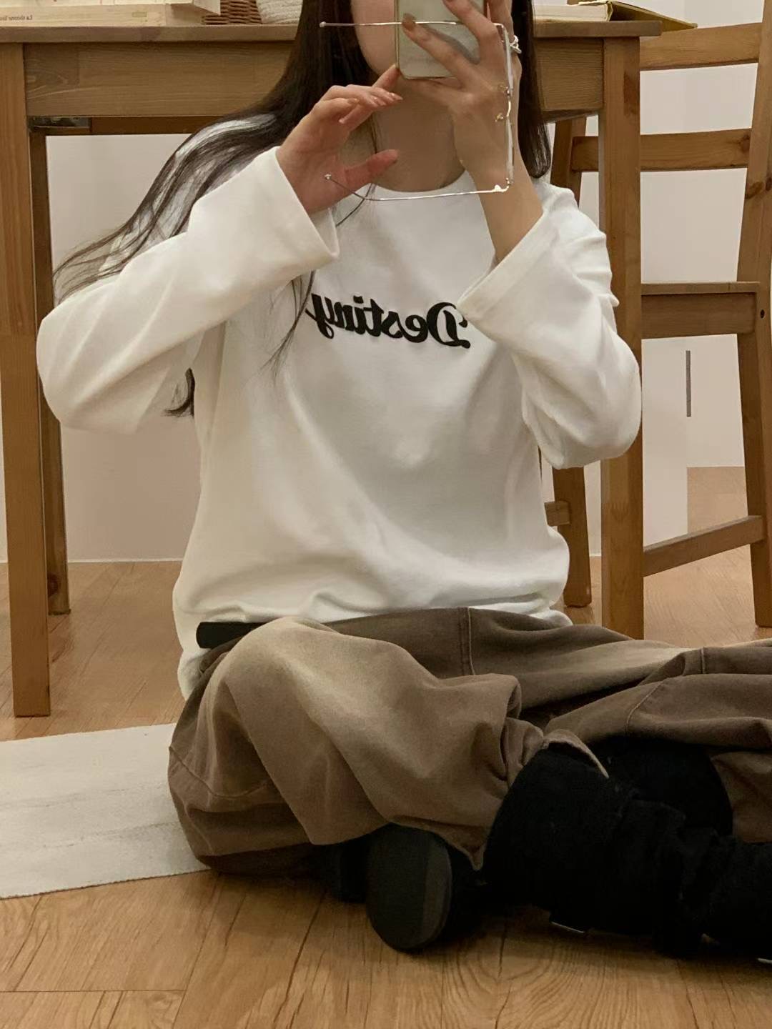 TDOUBLEJ東大門㊣直郵女裝新款休閑25秋冬熱賣時尚推薦長袖T恤TDOUBLEJ長袖T恤圖色1