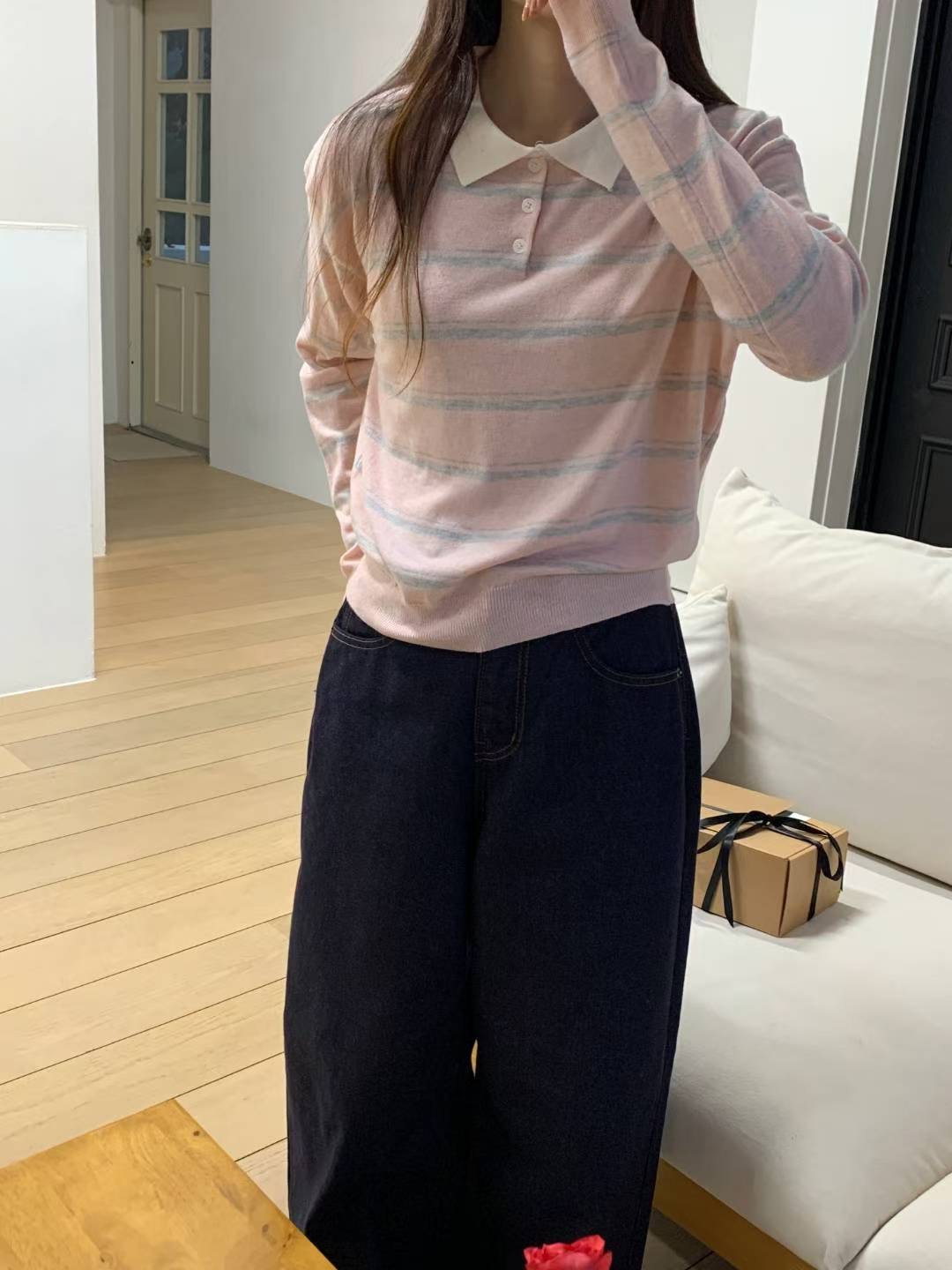 TDOUBLEJ韓國代購㊣女裝新品時尚職業熱賣人氣推薦休閑針織衫TDOUBLEJ針織衫圖色1