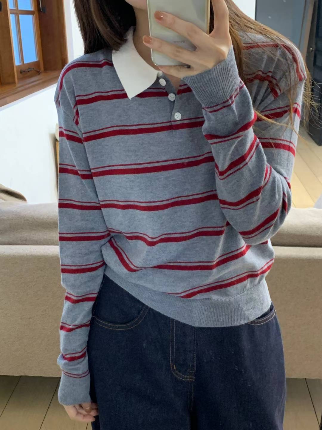 TDOUBLEJ韓國代購㊣女裝新品時尚職業熱賣人氣推薦休閑針織衫TDOUBLEJ針織衫圖色4