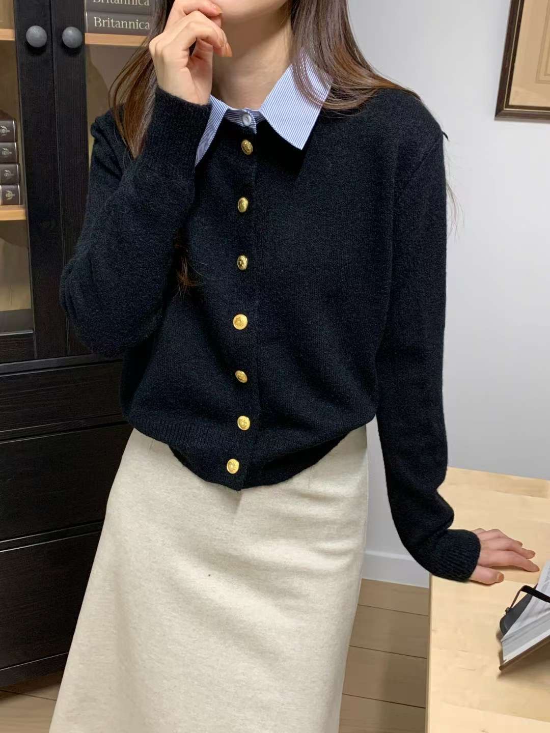 TDOUBLEJ東大門㊣直郵女士新款25秋冬熱賣推薦時尚針織衫紐扣TDOUBLEJ針織衫圖色5