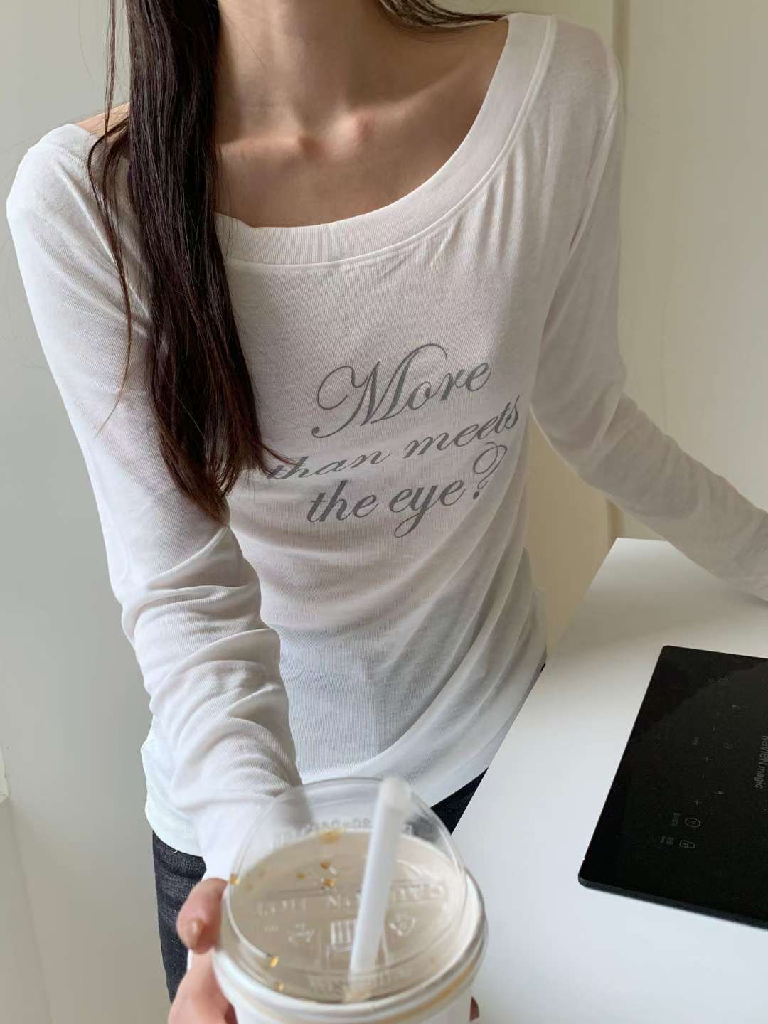 TDOUBLEJ東大門㊣實拍女士新款時尚職業人氣休閑推薦長袖T恤TDOUBLEJ長袖T恤圖色1