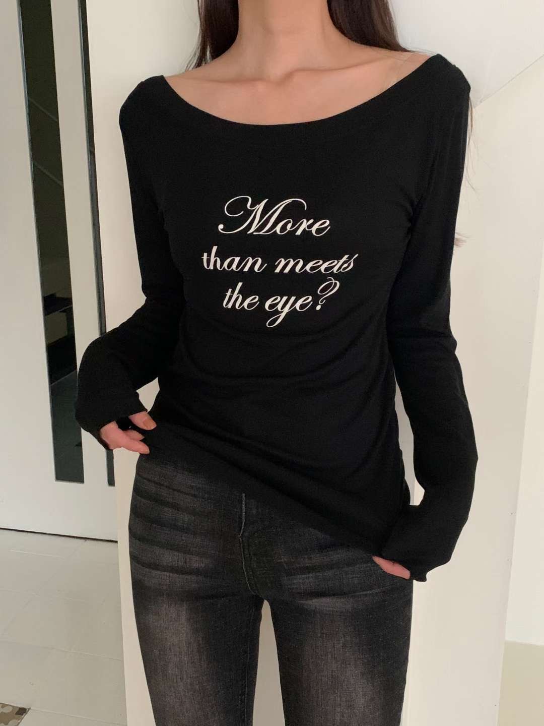 TDOUBLEJ東大門㊣實拍女士新款時尚職業人氣休閑推薦長袖T恤TDOUBLEJ長袖T恤圖色4