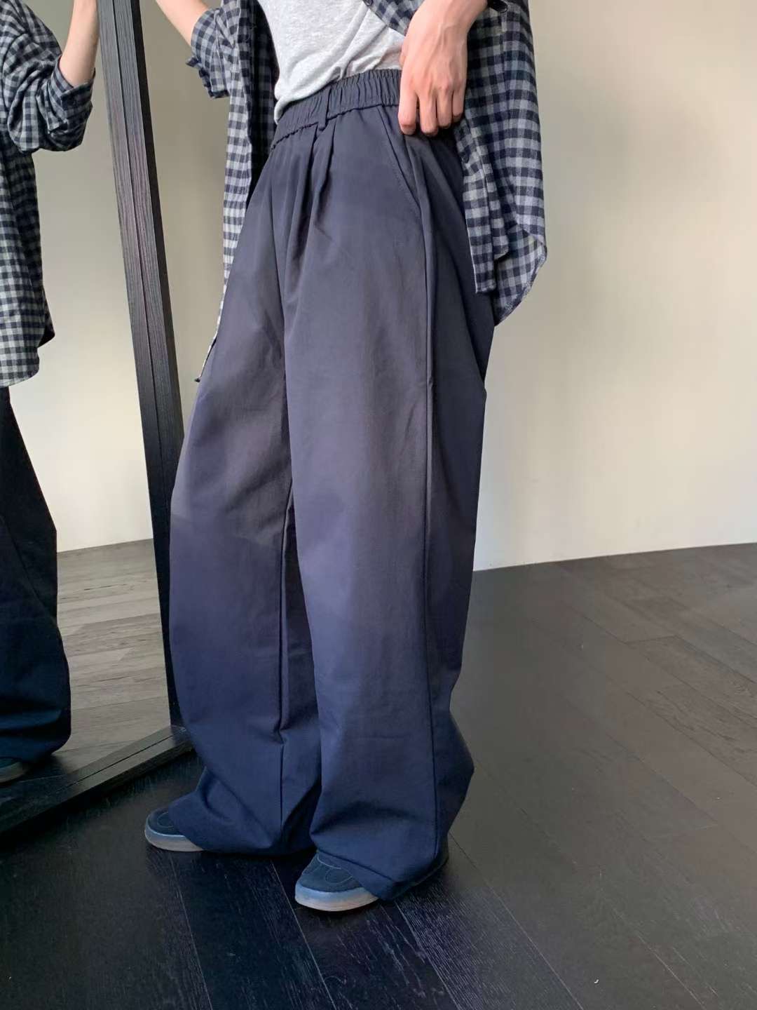 TDOUBLEJ韓國代購㊣女士新款休閑熱賣人氣推薦25秋冬休閑褲褶裥TDOUBLEJ休閑褲圖色3