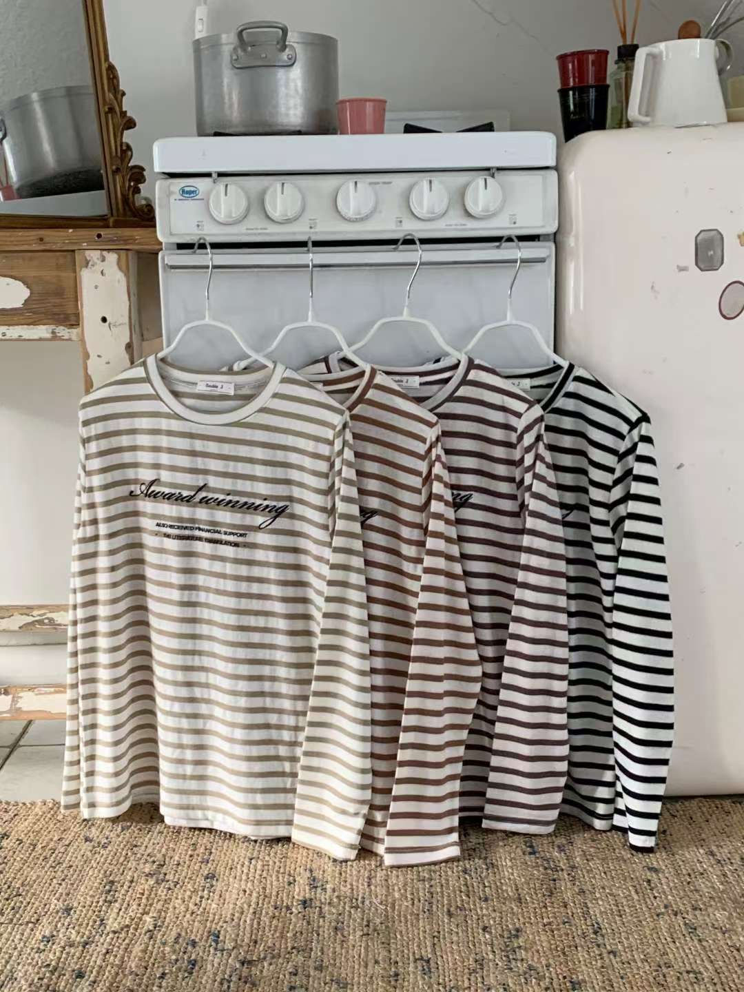 TDOUBLEJ東大門㊣代購女裝新品休閑時尚推薦熱賣人氣長袖T恤TDOUBLEJ長袖T恤