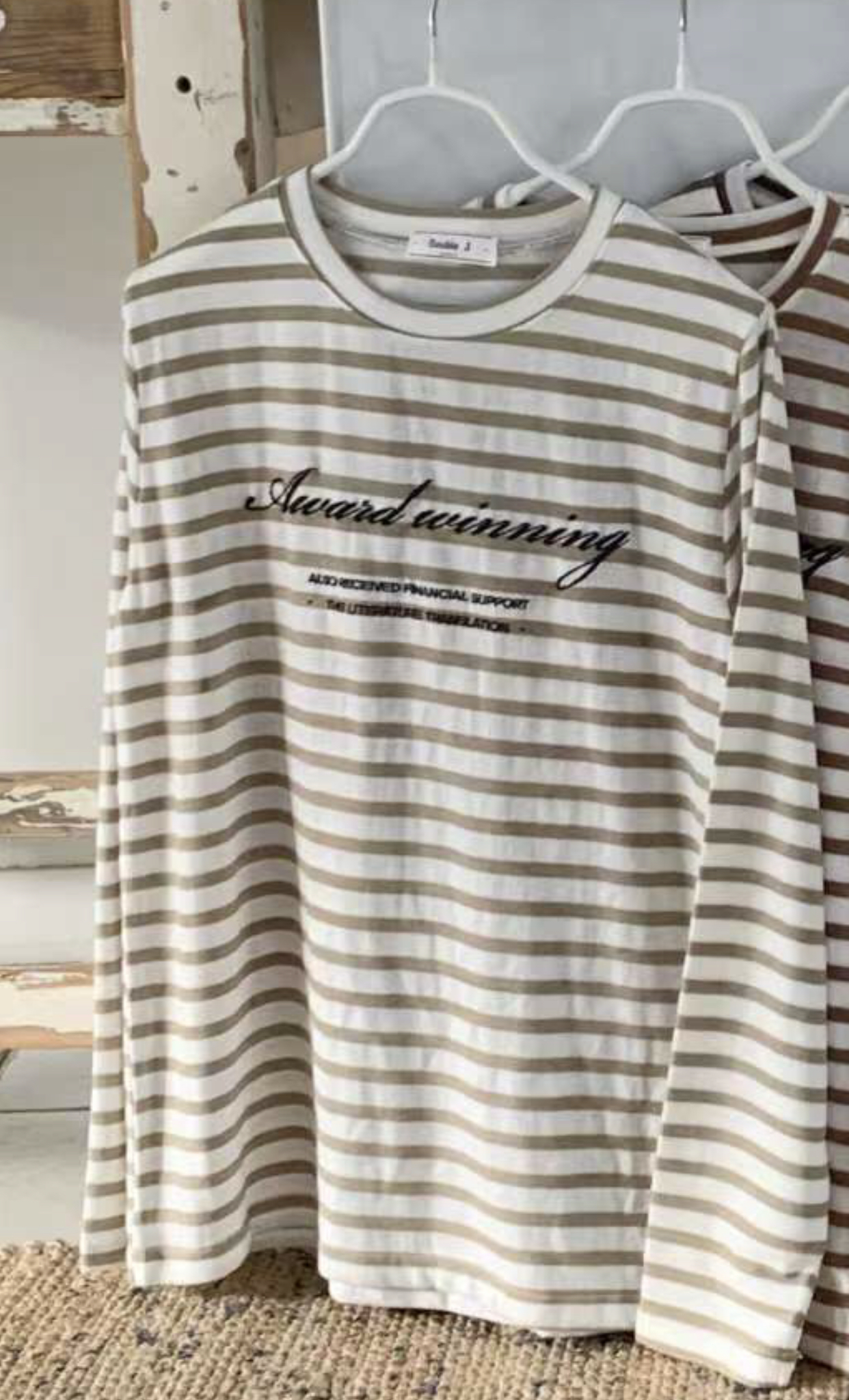 TDOUBLEJ東大門㊣代購女裝新品休閑時尚推薦熱賣人氣長袖T恤TDOUBLEJ長袖T恤圖色1