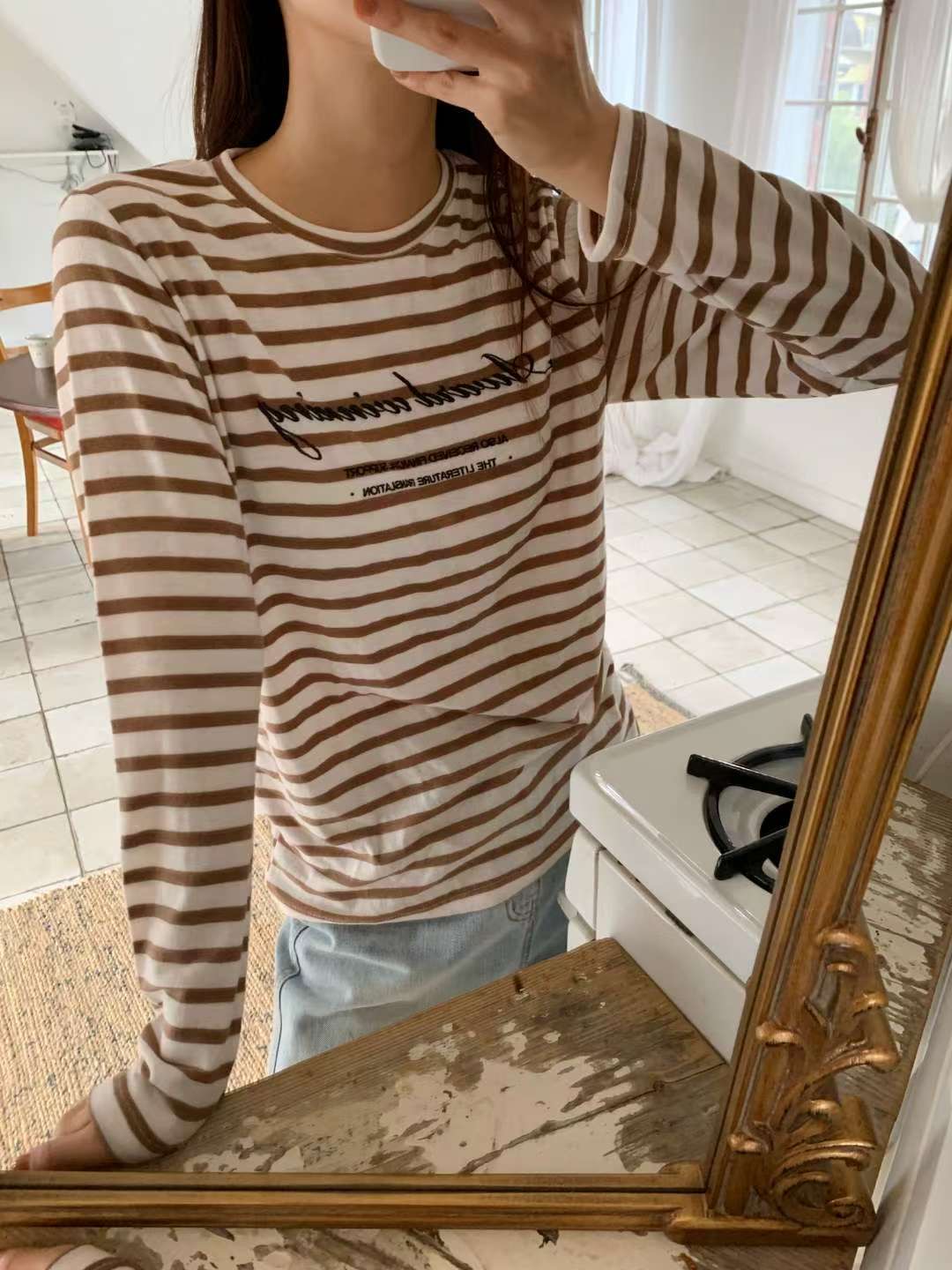 TDOUBLEJ東大門㊣代購女裝新品休閑時尚推薦熱賣人氣長袖T恤TDOUBLEJ長袖T恤圖色4