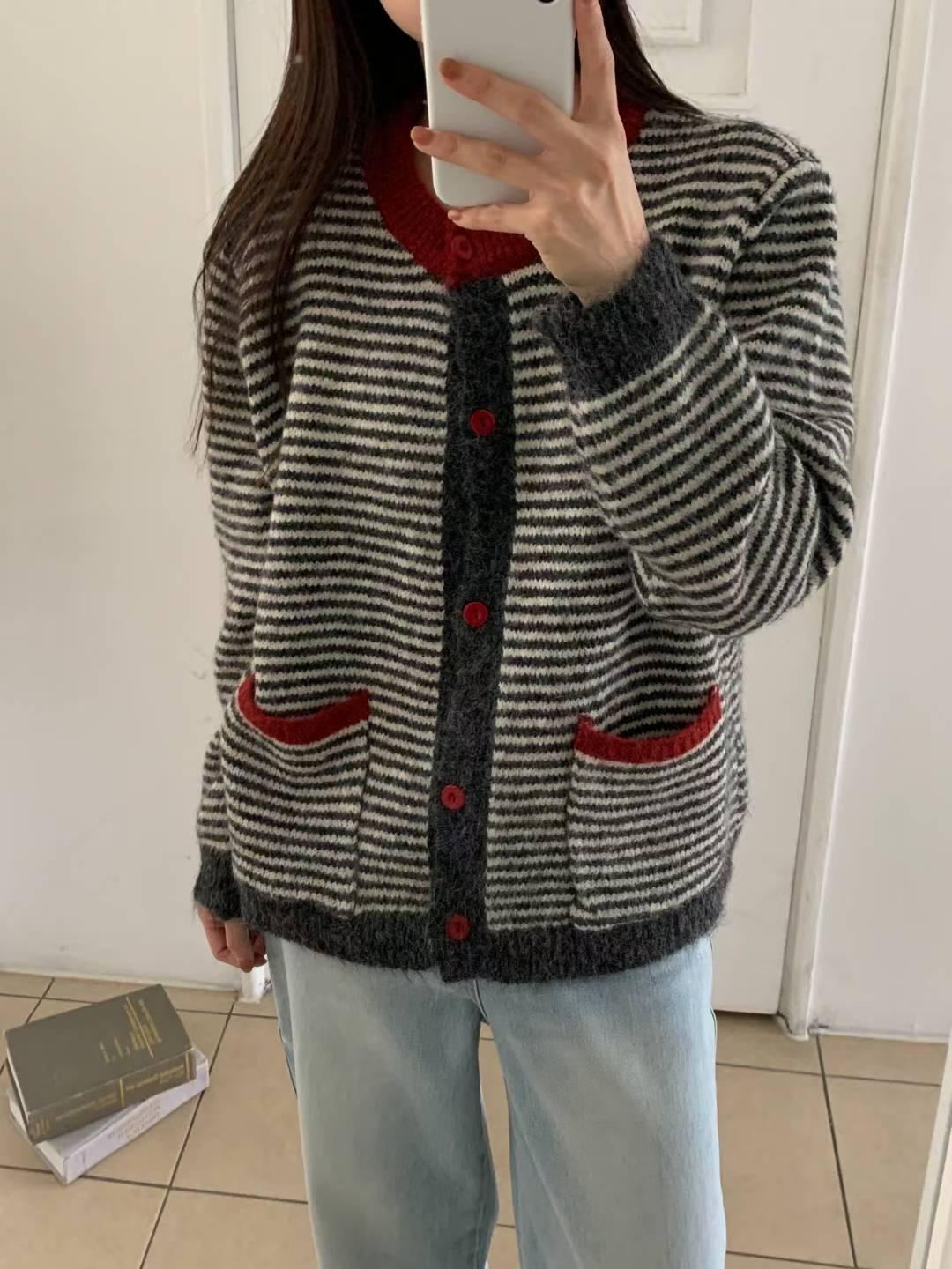 TDOUBLEJ韓國直郵㊣女裝新品人氣時尚職業熱賣推薦針織衫開衫TDOUBLEJ針織衫圖色3