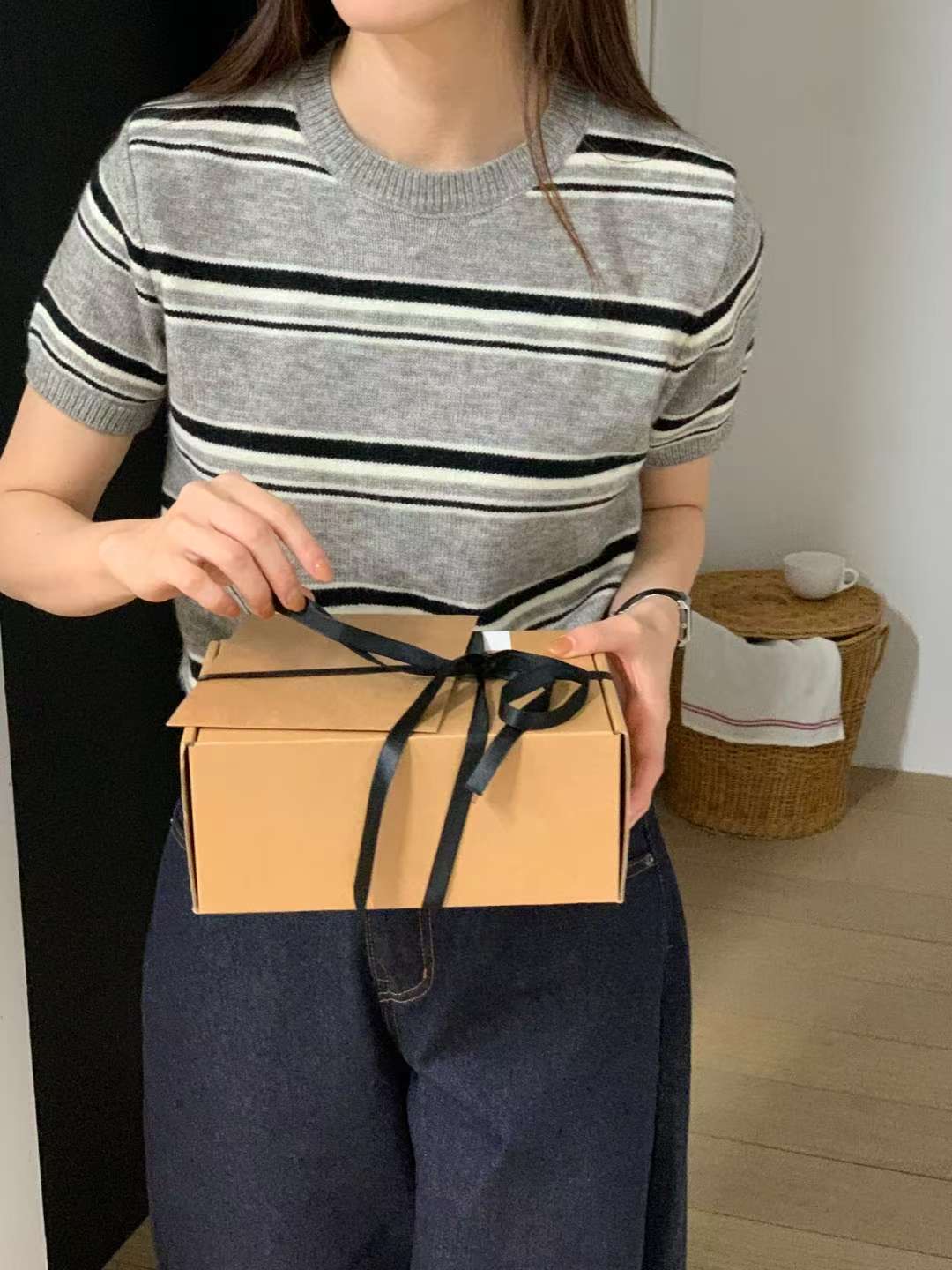 TDOUBLEJ東大門㊣直郵女士新品人氣職業熱賣休閑針織衫條紋TDOUBLEJ針織衫圖色4