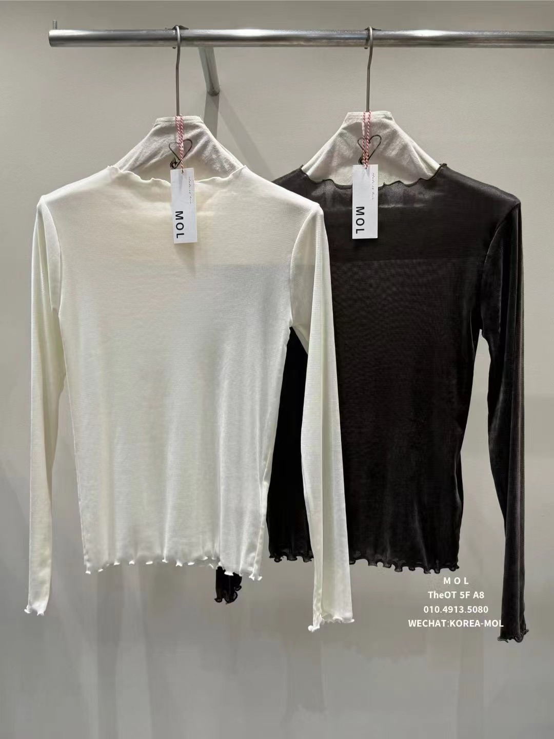 MOL東大門㊣代購女士新款25秋冬休閑職業時尚熱賣人氣長袖T恤MOL長袖T恤
