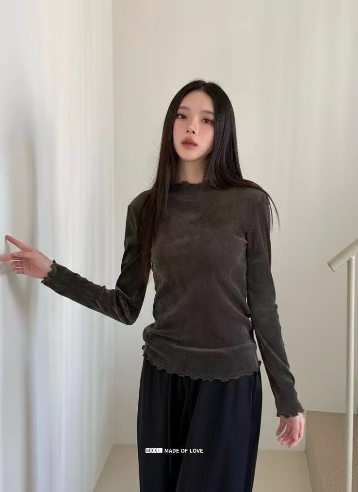 MOL東大門㊣代購女士新款25秋冬休閑職業時尚熱賣人氣長袖T恤MOL長袖T恤