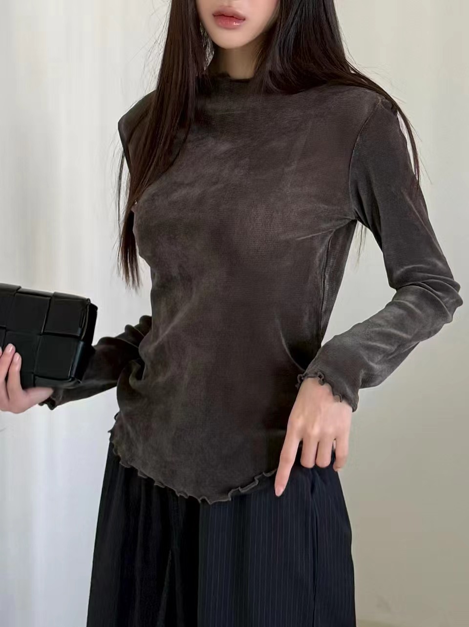 MOL東大門㊣代購女士新款25秋冬休閑職業時尚熱賣人氣長袖T恤MOL長袖T恤