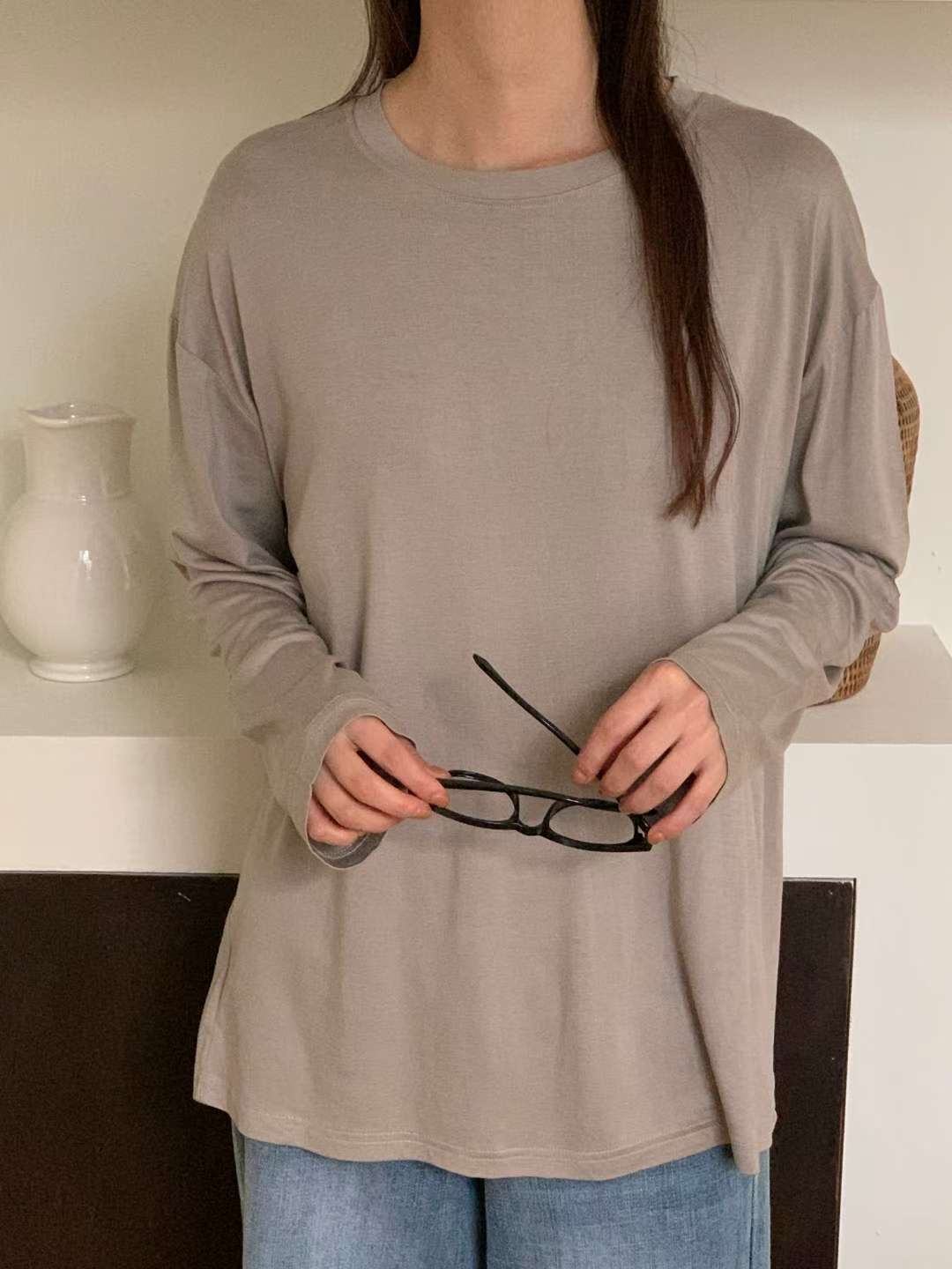 TDOUBLEJ東大門㊣代購女士新品職業熱賣人氣休閑25秋冬長袖T恤TDOUBLEJ長袖T恤圖色2